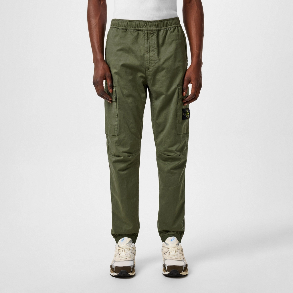 Stone Island Raso Cargo Trousers - Muschio V0059